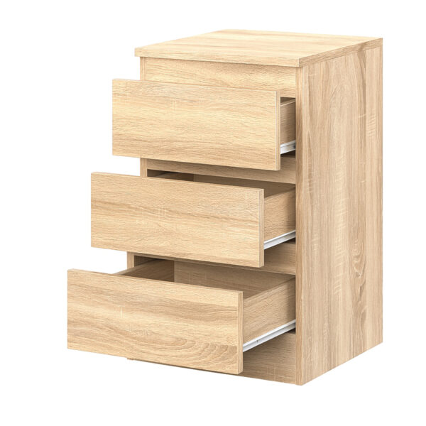 SOLA Chest of Drawers,3 Drawers,Sonoma Oak,40x69x43 cm - Image 4