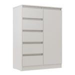 SOLA Chest of Drawers,4 Drawers,White,83x114x43 cm