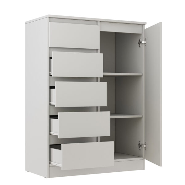 SOLA Chest of Drawers,4 Drawers,White,83x114x43 cm - Image 4