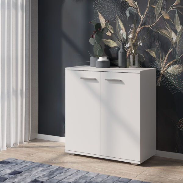 FAUSKE Chest of Drawers,"Spacious, 2-door",White,69x74x34 cm - Image 2