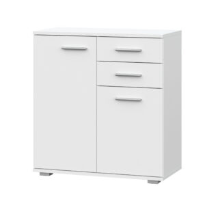 FAUSKE Chest of Drawers,"2 Drawers, 2 Doors",White,69x74x34 cm