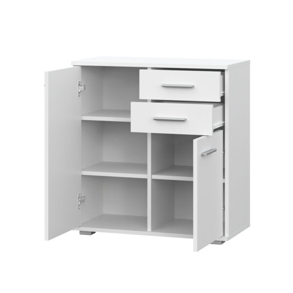 FAUSKE Chest of Drawers,"2 Drawers, 2 Doors",White,69x74x34 cm - Image 4