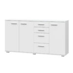 FAUSKE Chest of Drawers,"4 Drawers, 3 Doors",White,138x74x34 cm