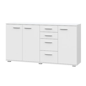 FAUSKE Chest of Drawers,"4 Drawers, 3 Doors",White,138x74x34 cm