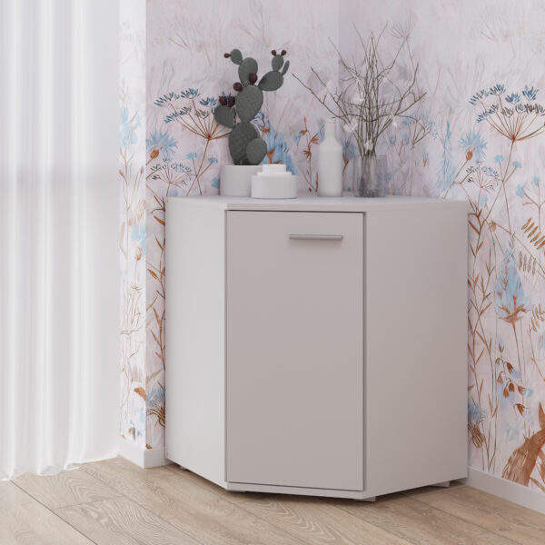 FAUSKE Corner Chest,Spacious,White,138x74x34 cm - Image 2