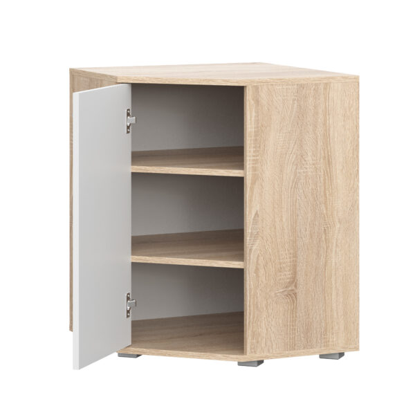 FAUSKE Corner Chest,Spacious,Sonoma Oak/White,138x74x34 cm - Image 4