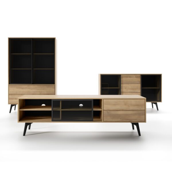 Sideboard, ESTEVAN KOM1, Modern, Chipboard, Estevan Living Room 144 x 85 x 39 cm - Image 6
