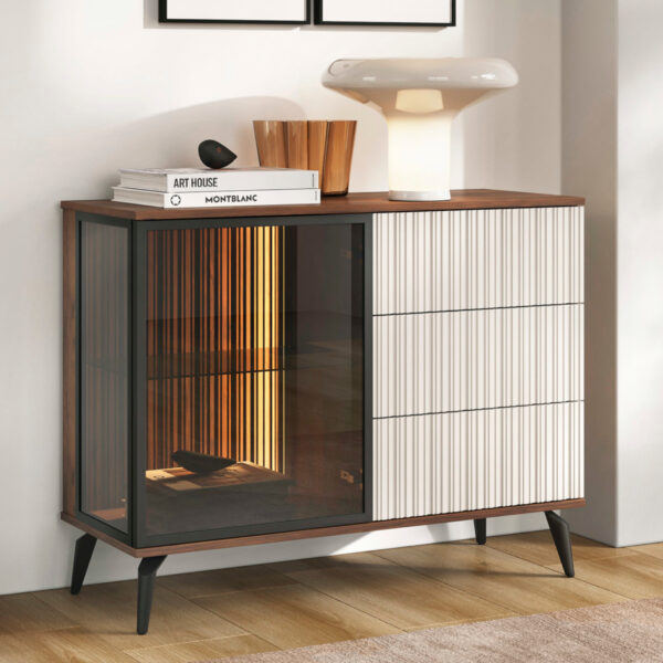 Sideboard, DAWSON KOM2, Modern, Chipboard, Dawson KOM2 Living Room 103 x 80 x 39 cm - Image 2