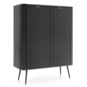 Sideboard, MORDEN KOM1, Modern, Chipboard, Black Living Room 103 x 129 x 39 cm