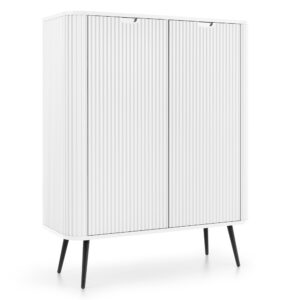 Sideboard, MORDEN KOM1, Modern, Chipboard, White Living Room 103 x 129 x 39 cm