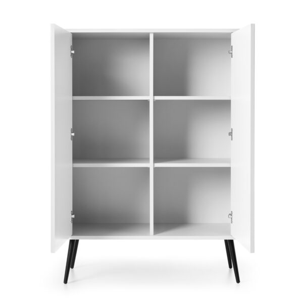 Sideboard, MORDEN KOM1, Modern, Chipboard, White Living Room 103 x 129 x 39 cm - Image 4