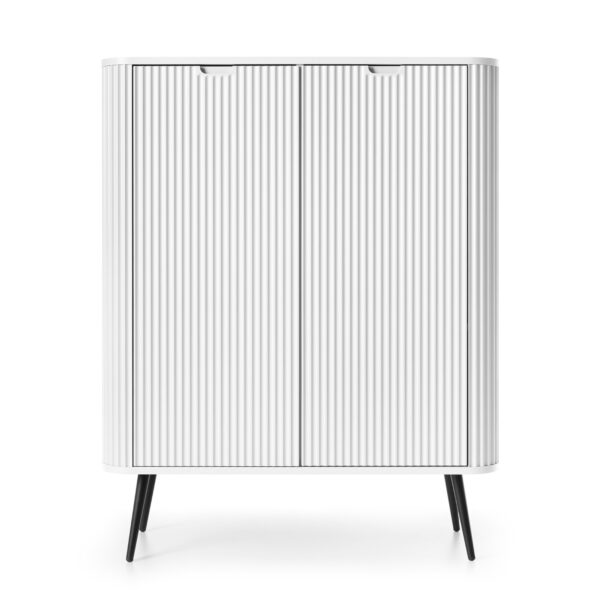 Sideboard, MORDEN KOM1, Modern, Chipboard, White Living Room 103 x 129 x 39 cm - Image 7