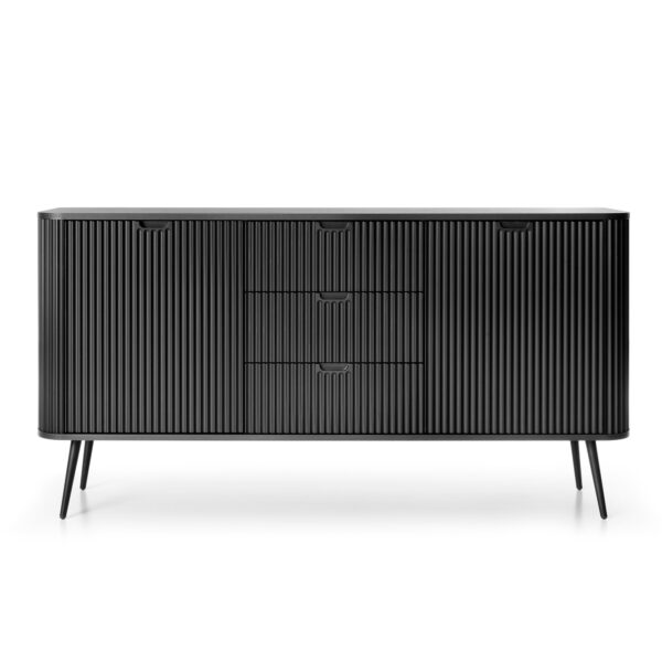 Sideboard, MORDEN KOM2, Modern, Chipboard, Black Living Room 168 x 87 x 39 cm - Image 7