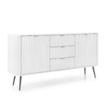 Sideboard, MORDEN KOM2, Modern, Chipboard, White Living Room 168 x 87 x 39 cm