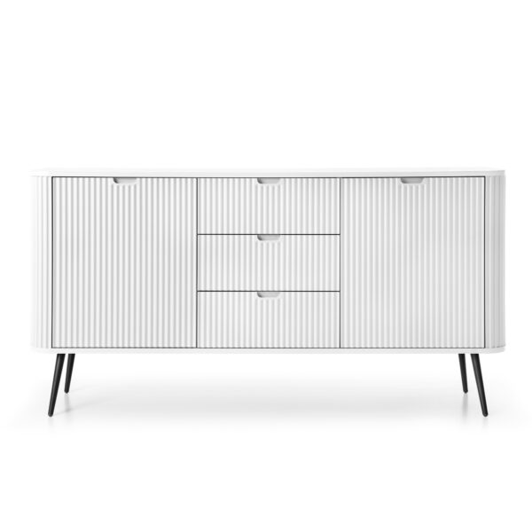 Sideboard, MORDEN KOM2, Modern, Chipboard, White Living Room 168 x 87 x 39 cm - Image 7