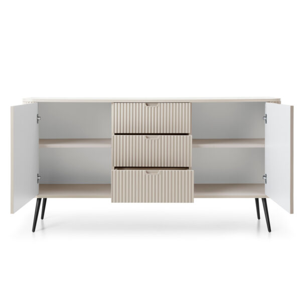 Sideboard, MORDEN KOM2, Modern, Chipboard, Cashmere Living Room 168 x 87 x 39 cm - Image 4