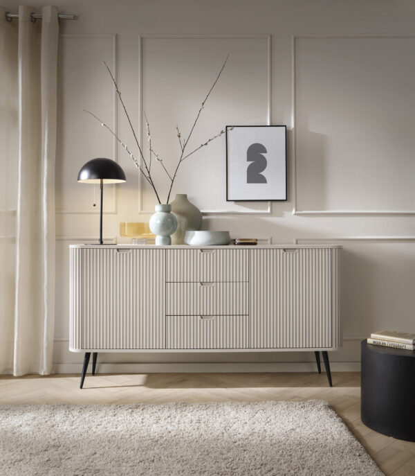 Sideboard, MORDEN KOM2, Modern, Chipboard, Cashmere Living Room 168 x 87 x 39 cm - Image 6