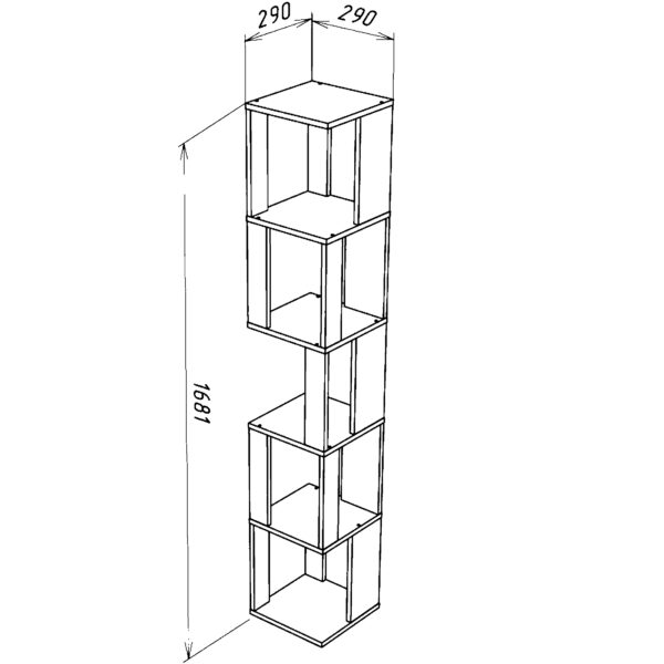 SOLA Standing Shelf,-,White,29x168x29 cm - Image 3