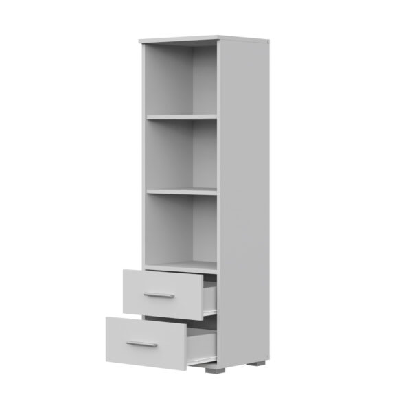 FAUSKE Shelf,2 Drawers,White,40x130x34 cm - Image 4