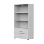 FAUSKE Shelf,2 Drawers,White,69x130x34 cm