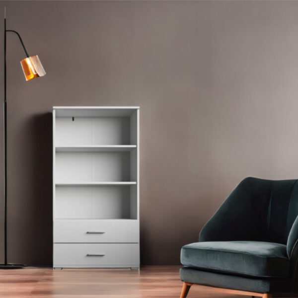 FAUSKE Shelf,2 Drawers,White,69x130x34 cm - Image 2