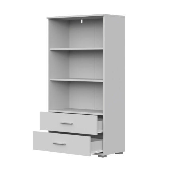 FAUSKE Shelf,2 Drawers,White,69x130x34 cm - Image 4