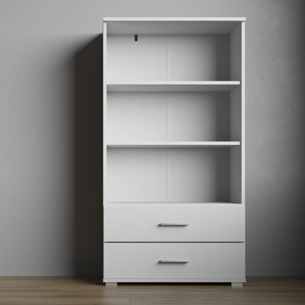 FAUSKE Shelf,2 Drawers,White,69x130x34 cm - Image 6