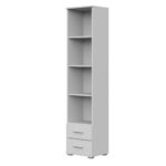 FAUSKE Shelf,2 Drawers,White,40x180x34 cm