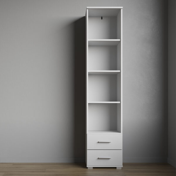 FAUSKE Shelf,2 Drawers,White,40x180x34 cm - Image 2