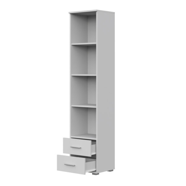 FAUSKE Shelf,2 Drawers,White,40x180x34 cm - Image 4