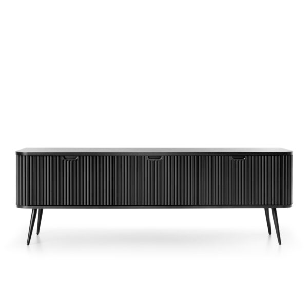 TV Stand, MORDEN RTV1, Modern, Chipboard, Black Living Room 168 x 56 x 39 cm - Image 7