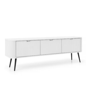 TV Stand, MORDEN RTV1, Modern, Chipboard, White Living Room 168 x 56 x 39 cm