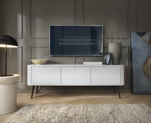 TV Stand, MORDEN RTV1, Modern, Chipboard, White Living Room 168 x 56 x 39 cm - Image 6