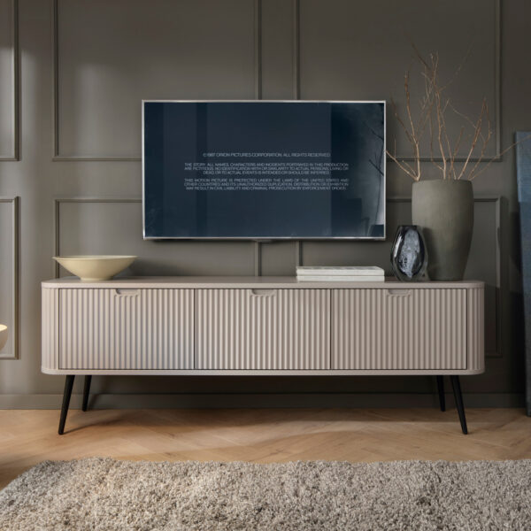 TV Stand, MORDEN RTV1, Modern, Chipboard, Cashmere Living Room 168 x 56 x 39 cm - Image 2