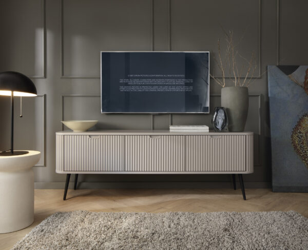 TV Stand, MORDEN RTV1, Modern, Chipboard, Cashmere Living Room 168 x 56 x 39 cm - Image 6