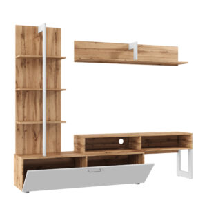 MOLDE Wall Unit,Wotan Oak/White,-,251x174x37 cm
