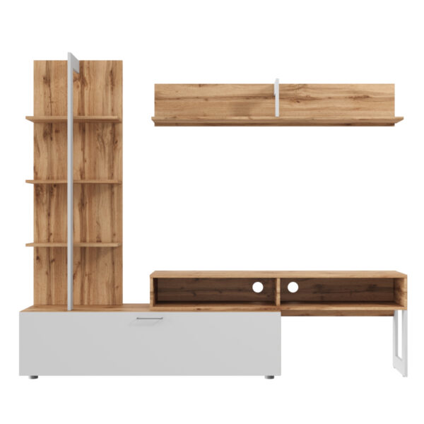MOLDE Wall Unit,Wotan Oak/White,-,251x174x37 cm - Image 4