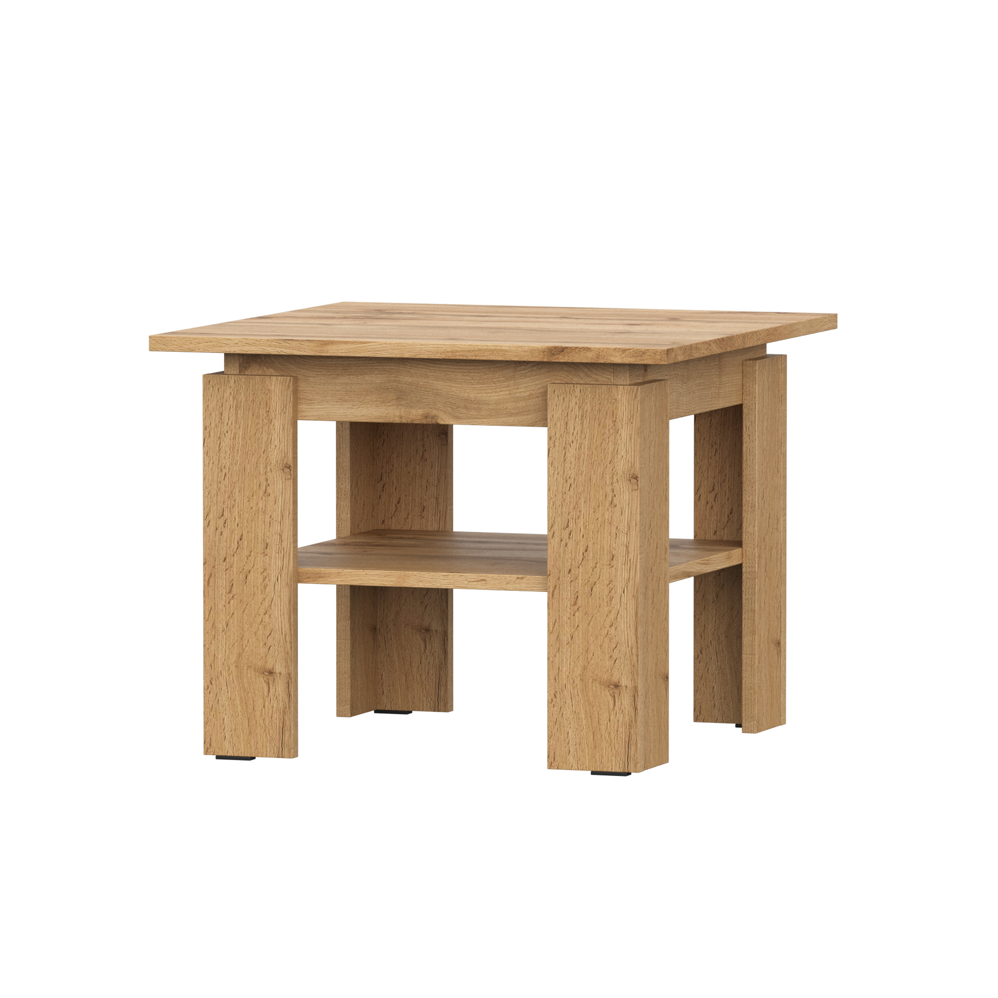 XMEBSKRSTOMC00101101_00-2.jpg SOLA Coffee Table,Additional Shelf,Wotan Oak,55x55x43 cm - Image 1