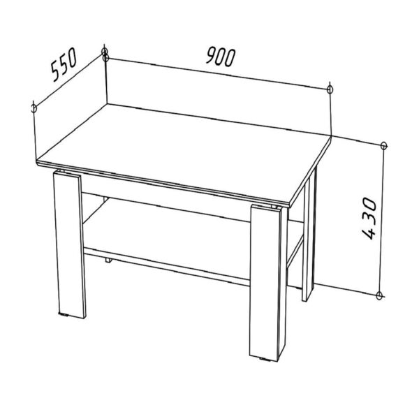 SOLA Coffee Table,-,White,90x55x43 cm - Image 3