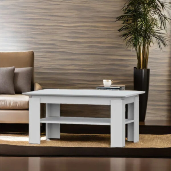 SOLA Coffee Table,-,White,90x55x43 cm - Image 6
