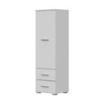 FAUSKE Wardrobe,2 Drawers,White,40x130x36 cm