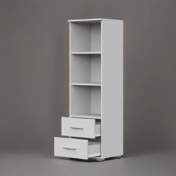 FAUSKE Wardrobe,2 Drawers,White,40x130x36 cm - Image 4