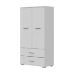FAUSKE Wardrobe,2 Drawers,White,69x130x36 cm