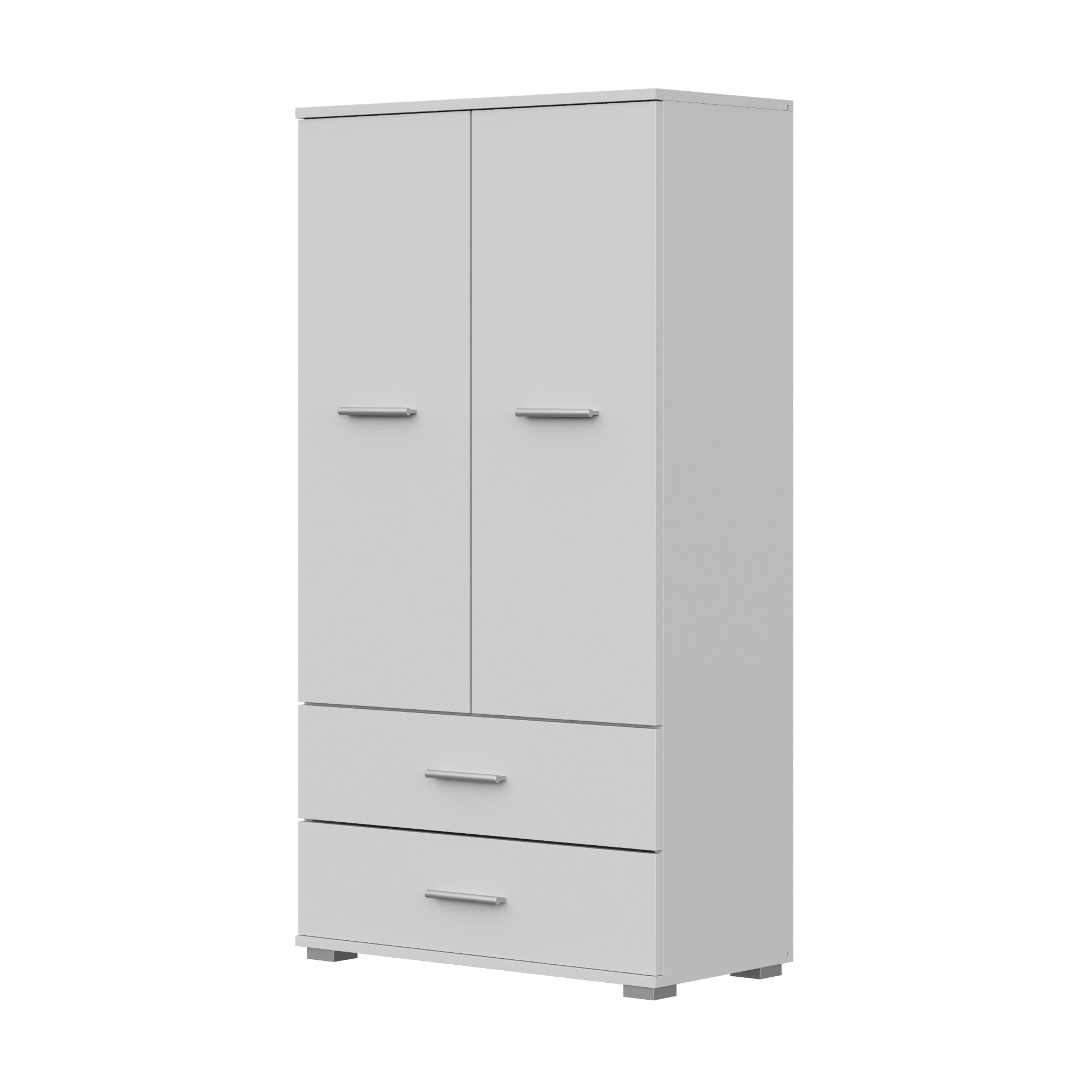 XMEBSKRSZFMC00201103_00-1.jpg FAUSKE Wardrobe,2 Drawers,White,69x130x36 cm - Image 1