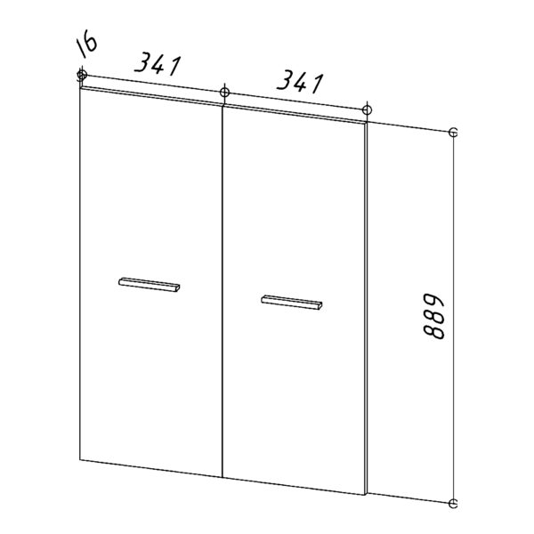 FAUSKE Wardrobe,2 Drawers,White,69x130x36 cm - Image 10