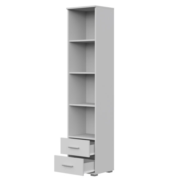 FAUSKE Wardrobe,2 Drawers,White,40x180x36 cm - Image 4
