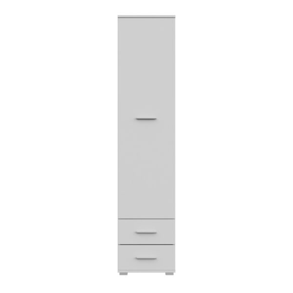FAUSKE Wardrobe,2 Drawers,White,40x180x36 cm - Image 6