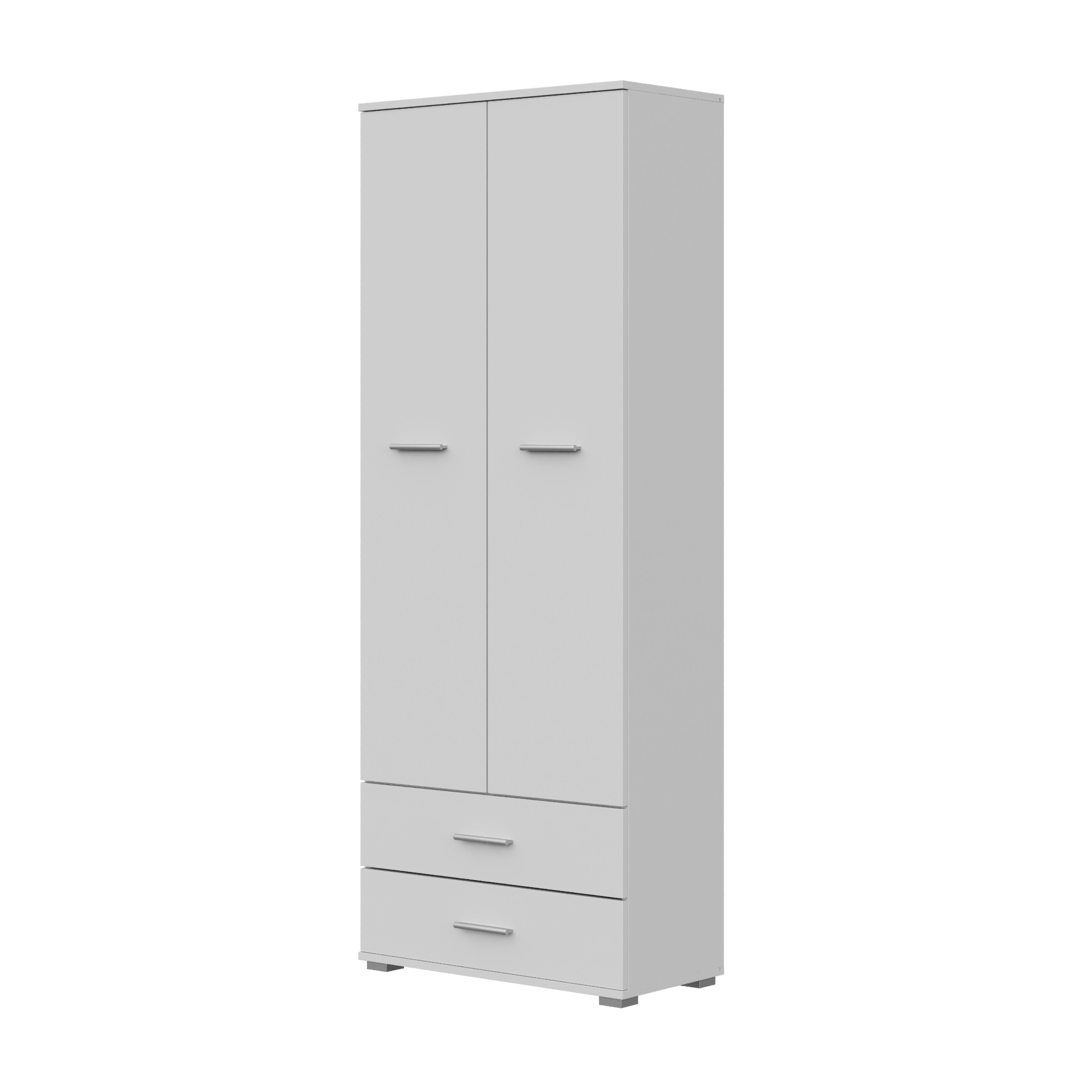 XMEBSKRSZFMC00401103_00-2.jpg FAUSKE Wardrobe,2 Drawers,White,69x180x36 cm - Image 1
