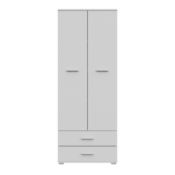 FAUSKE Wardrobe,2 Drawers,White,69x180x36 cm - Image 4