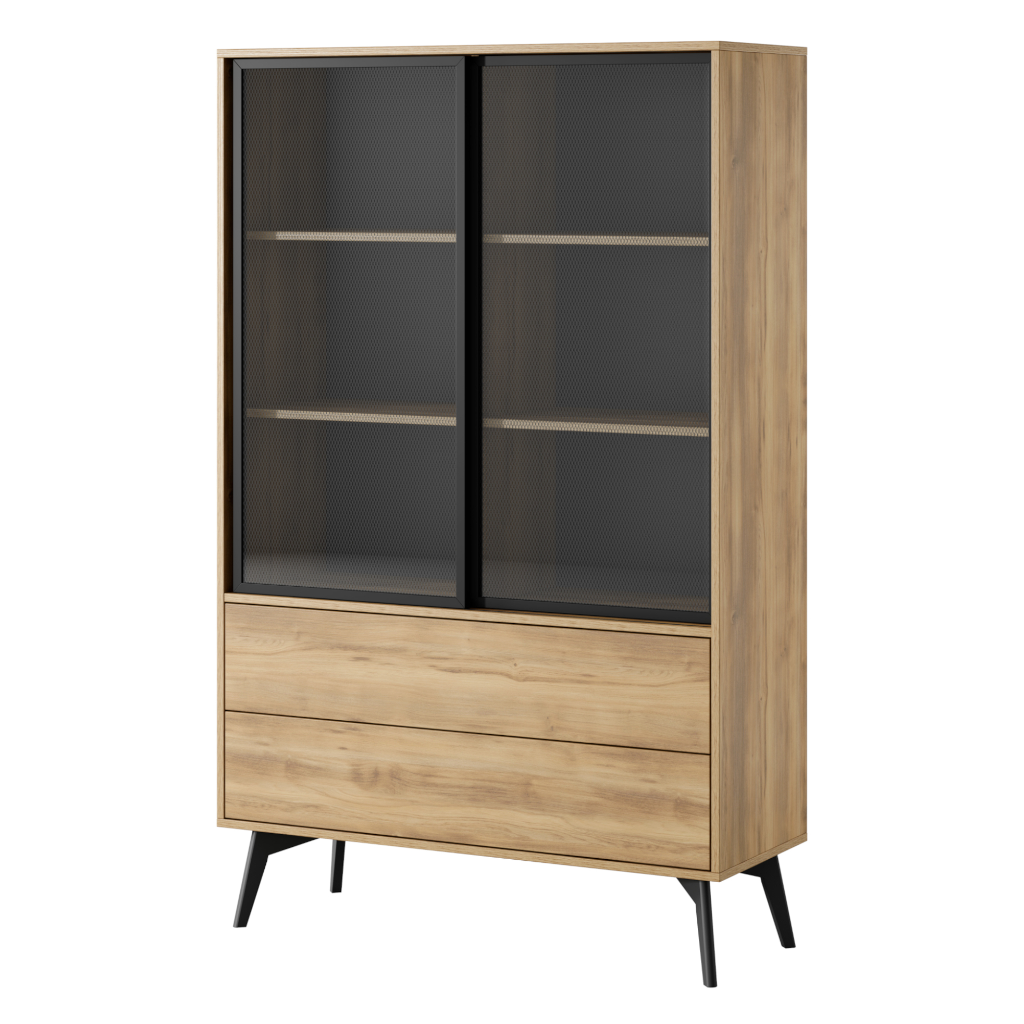 XMEBSKRWITPI00701102_00-2.jpg Display Cabinet, ESTEVAN WIT1, Modern, Chipboard, Estevan Living Room 100 x 165 x 39 cm - Image 1